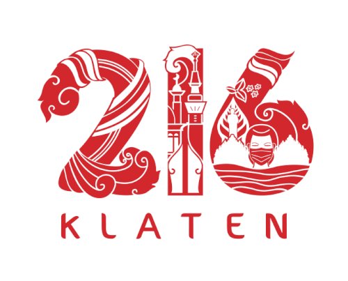 Logo HUT ke-216 Kab. Klaten Merah