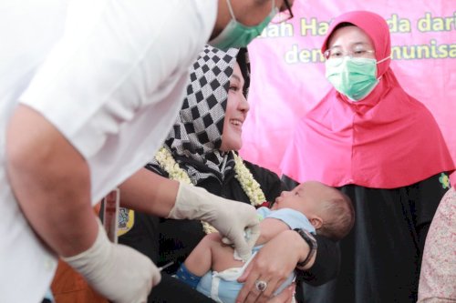 Cegah Penyakit Pneumonia, Bupati Klaten Melaunching Imunisasi PCV