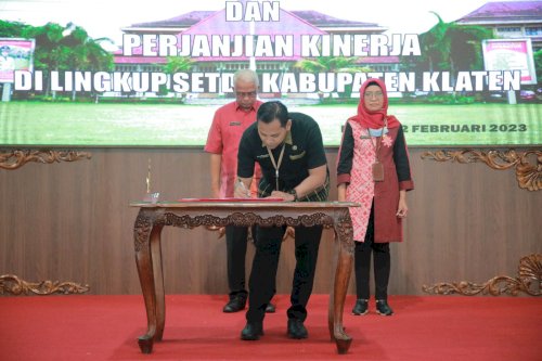 133 ASN Setda Klaten Teken Pakta Integritas dan Perjanjian Kinerja