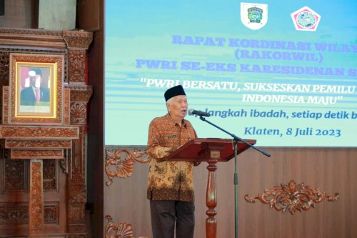 Acara Pembukaan Rakorwil PWRI (Persatuan Wredatama Republik Indonesia) Wilayah Karesidenan Surakarta Tahun 2023