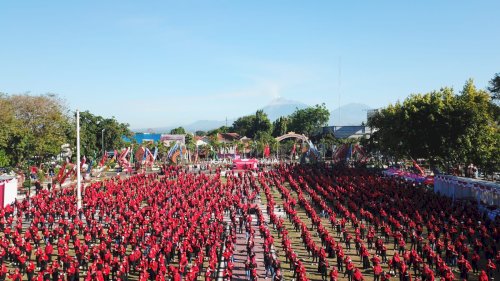 Bupati Klaten Ikuti Senam Bersama Kader Kesehatan Klaten