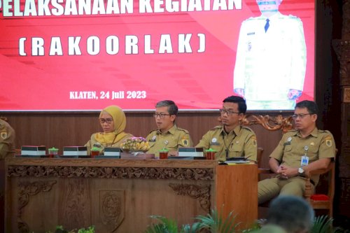 Hadiri Rakoorlak Triwulan Kedua, Bupati Klaten Apresiasi Capaian Realisasi Fisik