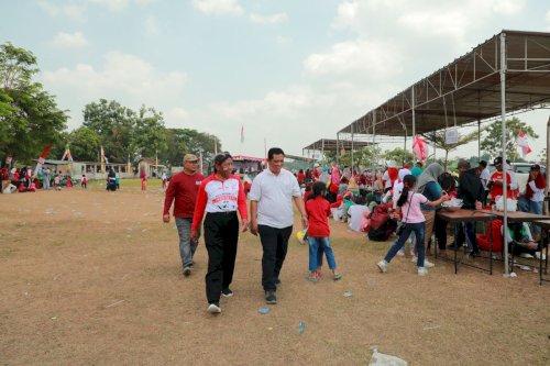 Acara Jalan Sehat Memperingati HUT RI Ke-78 Desa Muruh Kecamatan Gantiwarno