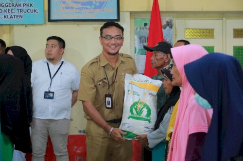 Wakil Bupati Klaten Melaunching Penerimaan Bantuan Pangan Cadangan Beras Pemerintah