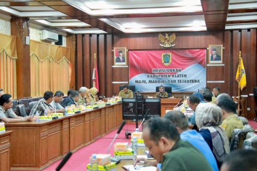 Pemkab Klaten Gelar Rapat Koordinasi dan Evaluasi Tekait Pasar Gedhe Klaten