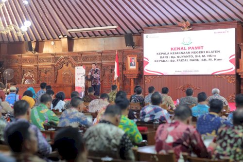 Kenal Pamit Kajari Klaten, Wabup Harap Sinergi Terus Terjalin