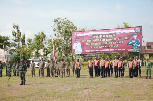 Dandim Klaten Pimpin Upacara Pembukaan KBMKB Desa Ngrundul Kebonarum