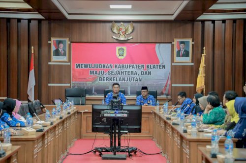 Bupati Klaten Hadiri Rakor Tim Percepatan Penanggulangan TBC Kab. Klaten