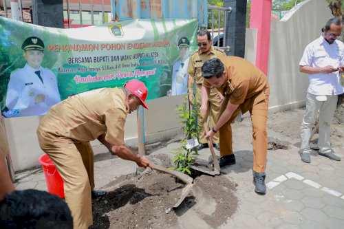 Bupati Klaten Mas Hamenang Tinjau Penyaluran Pasar Murah di Kemalang