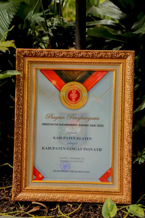Klaten Raih Penghargaan "Kabupaten Sangat Inovatif" di IGA Award 2025