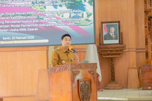 Bupati Klaten Hadiri Rapat Paripurna DPRD, Bahas Dua Raperda dan Setujui Pokok-Pokok Pikiran RKPD 2027