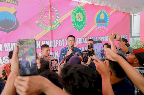 Forkopimda Klaten Kembali Musnahkan Barang Bukti Miras dan Knalpot Tidak Sesuai Spesifikasi