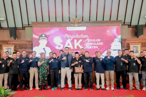 Bupati Klaten Kukuhkan “Sedulur Ambulan”, Perkuat Sinergi Layanan Kesehatan dan Kemanusiaan