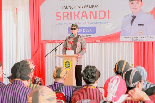Bupati Klaten Launching SRIKANDI Masuk Desa, Gantiwarno Jadi Pelopor Digitalisasi Administrasi