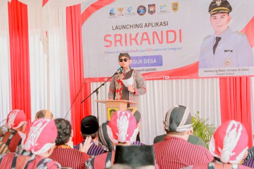Bupati Klaten Launching SRIKANDI Masuk Desa, Gantiwarno Jadi Pelopor Digitalisasi Administrasi