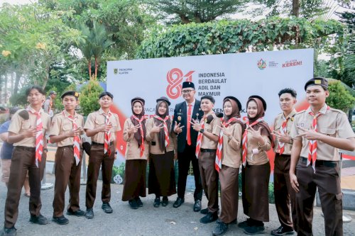 Upacara Penurunan Bendera HUT ke-81 RI di Kabupaten Klaten Berlangsung Khidmat