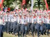 Semarak HUT ke-81 RI, Ribuan Pelajar Klaten Meriahkan Aubade di Alun-Alun 