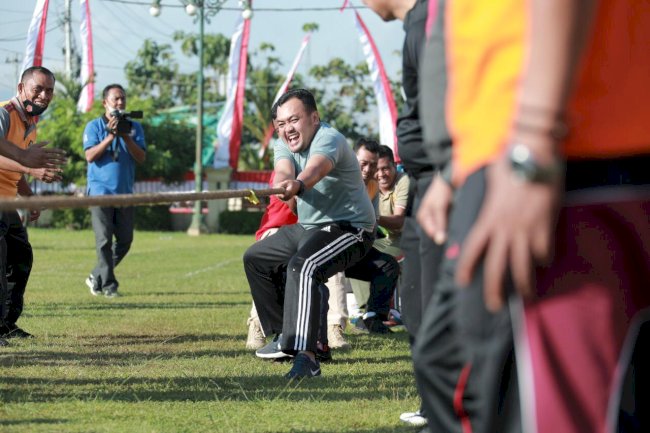 Peringati HUT Bhayangkara Ke-76, Polres Klaten Gelar Olahraga Bersama