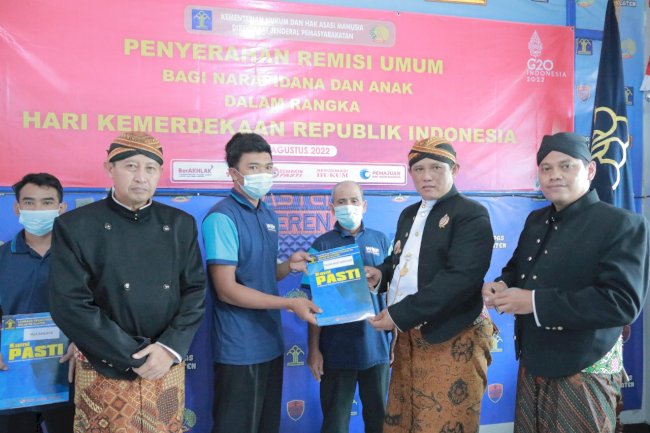 Sebanyak 182 Warga Binaan Terima Remisi di HUT Ke-77 RI