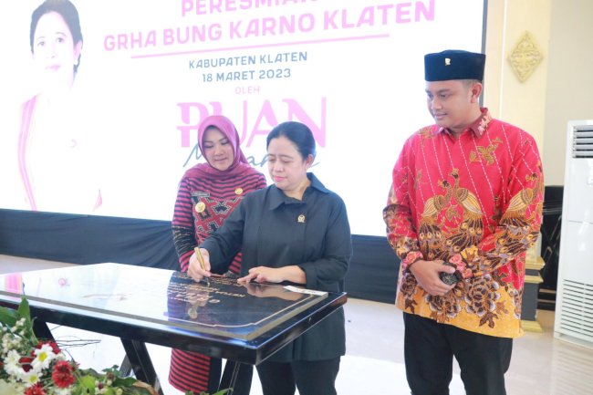 Ketua DPR RI Puan Maharani Resmikan Grha Bung Karno Klaten