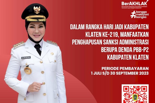 Pemkab Klaten Hapus Sanksi Administratif Pembayaran PBB-2