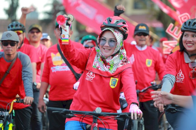 Gowes Kemerdekaan dalam rangka Hari Jadi ke-219 Kab. Klaten dan HUT ke-78 Republik Indonesia
