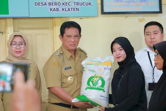 Wakil Bupati Klaten Melaunching Penerimaan Bantuan Pangan Cadangan Beras Pemerintah