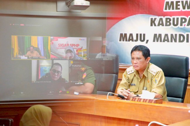 Wakil Bupati Klaten Ikuti Rakor Pengendalian Inflasi Daerah Oleh Kemendagri