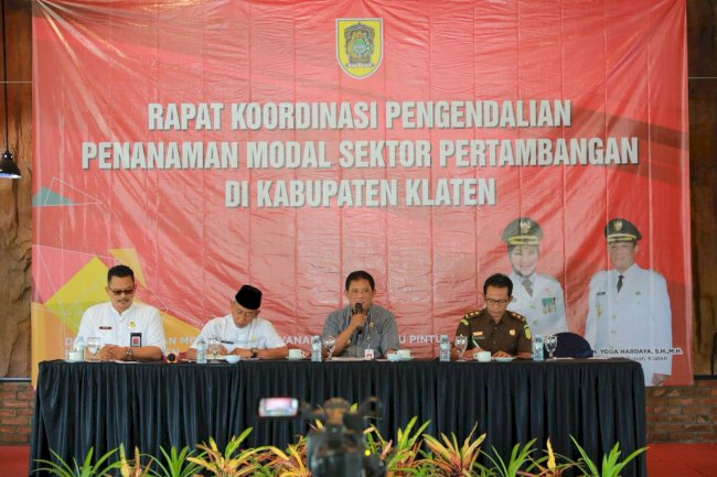 Rapat Koordinasi Pengendalian Pelaksanaan Penanaman Modal Sektor Pertambangan di Kabupaten Klaten