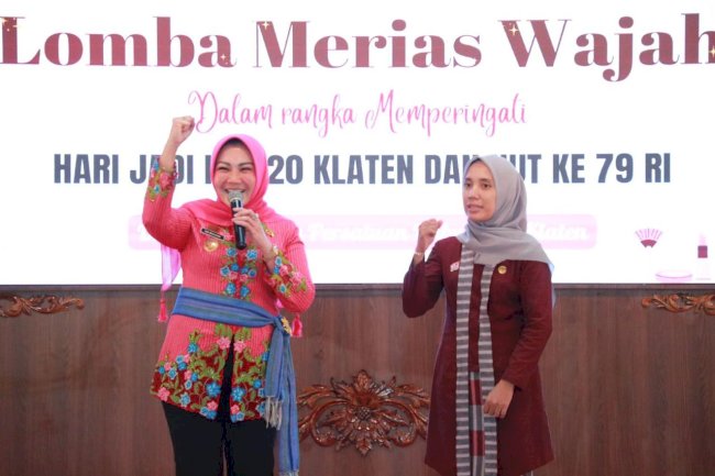 Meriahkan Hari Jadi Ke 220 Klaten, DWP Klaten Gelar Lomba Merias Wajah
