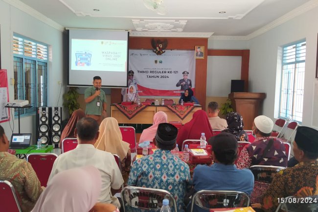 TMMD Reguler Klaten : Prokopim Sajikan Penyuluhan Bahaya Judol