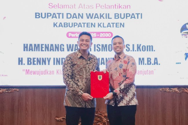 Usai Dilantik, Bupati & Wabup Klaten Periode 2025-2030 Langsung Hadiri Rakor dengan Jajaran Pemkab Klaten