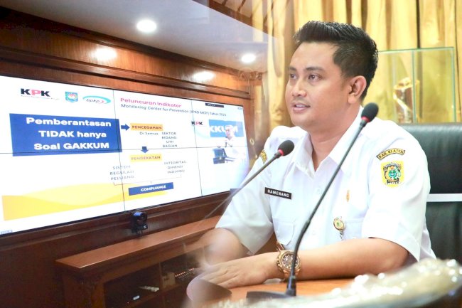 Bupati Klaten Ikuti Peluncuran Indikator MCP Tahun 2025 Secara Daring