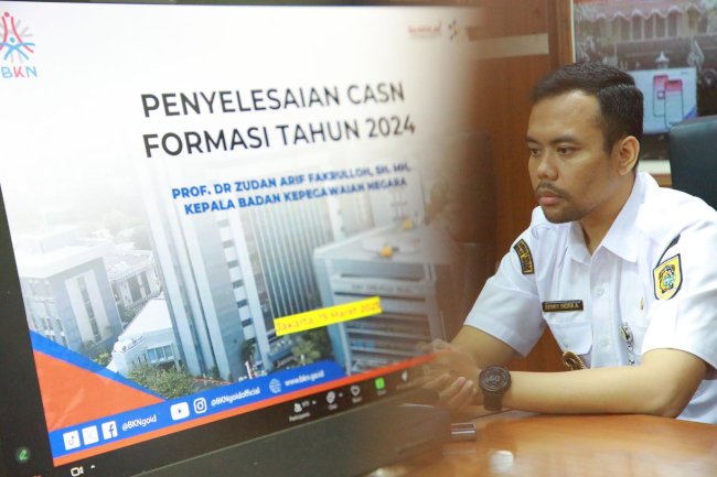 Wabup Klaten Ikuti Rakor Tindak Lanjut Pengadaan CASN Tahun 2024 Secara Daring