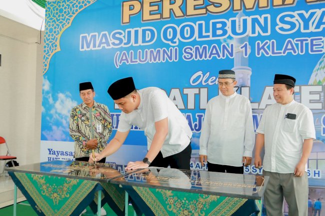Bupati Klaten Hamenang Resmikan Masjid Qolbun Syakur