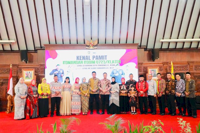 Bupati dan Wabup Klaten Hadiri Kenal Pamit Komandan Kodim 0723 Klaten