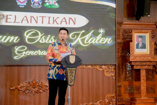 Bupati Klaten Mas Hamenang Lantik Forum OSIS Klaten Generasi 7