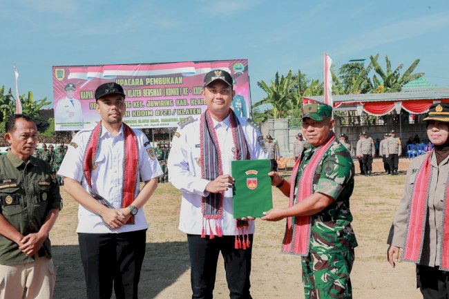 Percepat Pembangunan Daerah, Pemkab Klaten & Kodim 0723 Klaten Laksanakan Program KBMKB Ke 29 di Desa Ketitang Juwiring