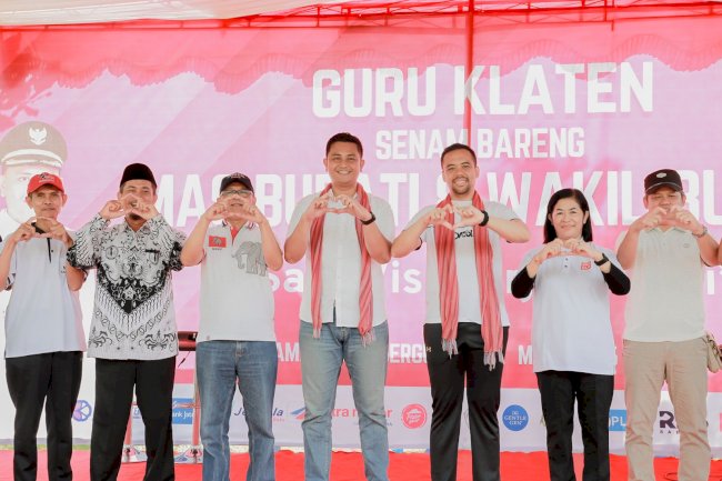 Bupati & Wakil Bupati Klaten Hadiri Senam Bersama Guru se Kabupaten Klaten