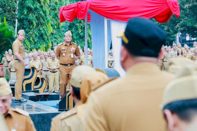 Bupati dan Wakil Bupati Klaten Ikuti Apel Pengarahan Gubernur Jawa Tengah