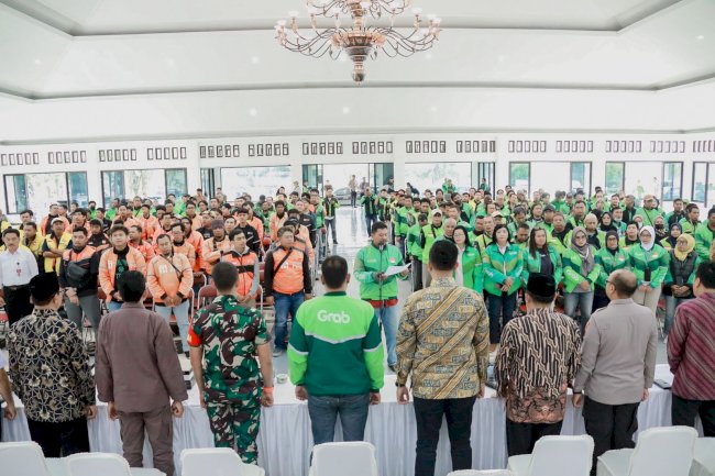 Forkopimda Klaten Gelar Deklarasi Damai Bersama Aliansi Ojek Online Klaten