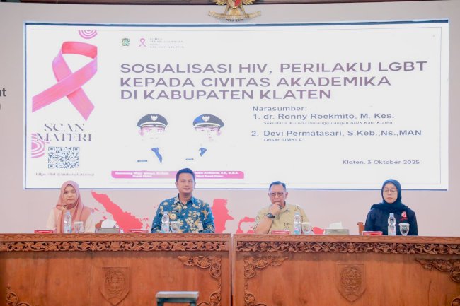 Bupati Klaten Buka Sosialisasi HIV & Perilaku LGBT untuk Civitas Akademika