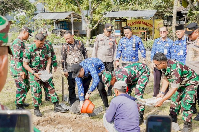 Wabup Klaten Ikuti Peletakan Batu Pertama 800 Gerai Kopdes/Kelurahan Merah Putih di Randulanang Jatinom