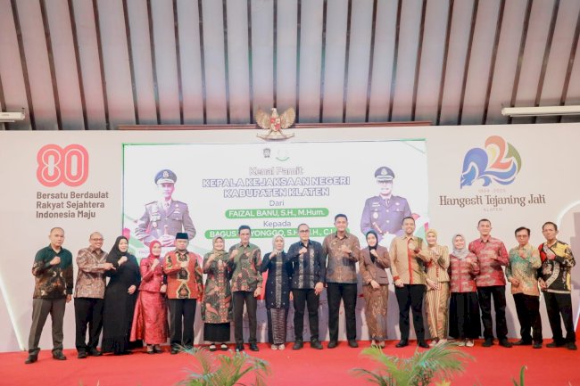 Bupati dan Wakil Bupati Klaten Hadiri Kenal Pamit Kepala Kejaksaan Negeri Klaten 