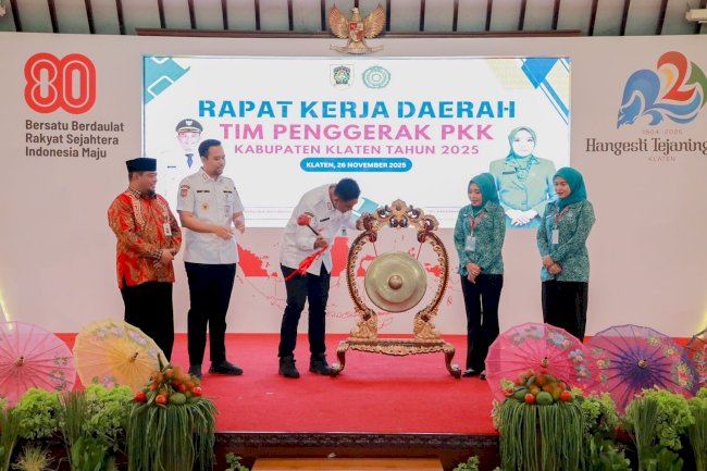 Membuka Rakerda PKK Klaten 2025, Mas Hamenang Ajak Kader PKK Turunkan Angka Stunting