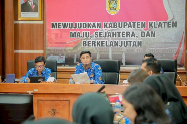 Bupati Klaten Lakukan Audiensi Dokumen Manajemen Risiko Strategis Pemda 2025–2029