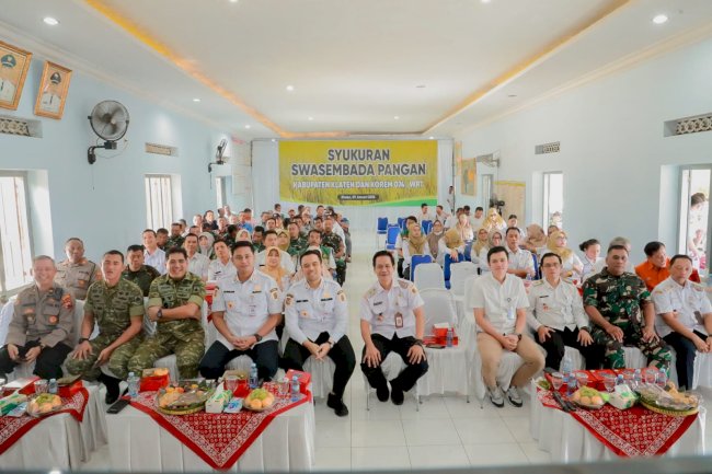 Bupati & Wakil Bupati Klaten Ikuti Panen Raya Nasional dan Pengumuman Swasembada Pangan Bersama Presiden RI