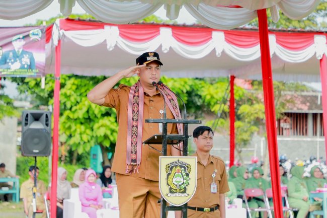 Bupati Klaten Pimpin Upacara Pembukaan KBMKB ke-XXXII di Desa Mlese Kec. Cawas