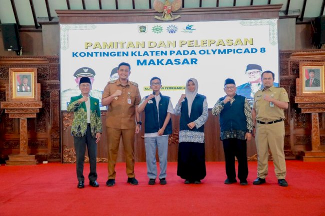 Bupati Klaten Mas Hamenang Lepas Kontingen Olympicad VIII Kabupaten Klaten