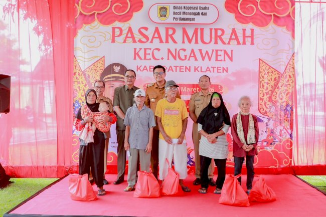 Pemkab Klaten Hadirkan 1.200 Paket Sembako di Pasar Murah di Ngawen